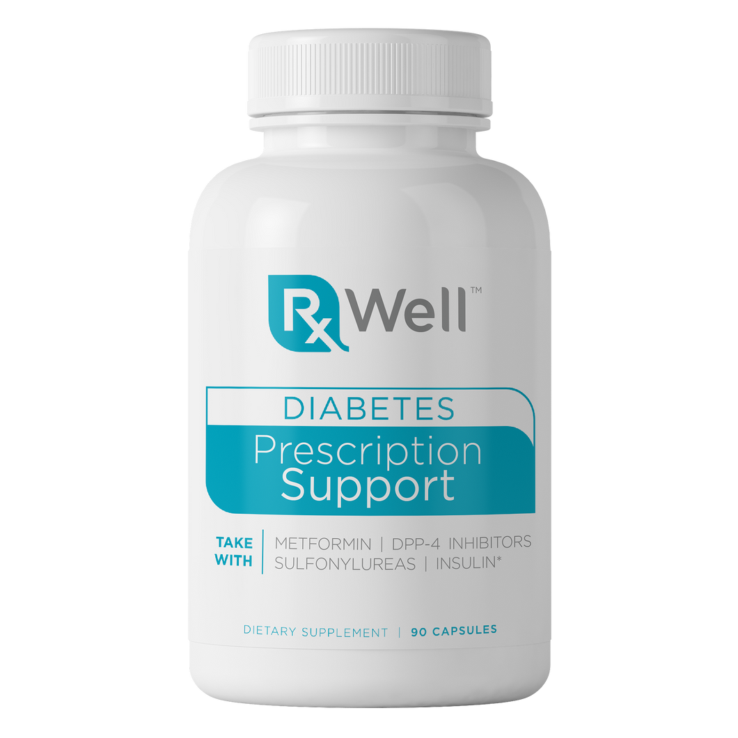 rxwell diabetes prescription support bottle front